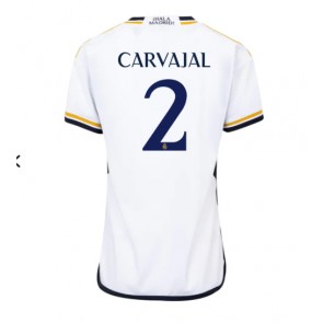 Lacne Ženy Futbalové dres Real Madrid Daniel Carvajal #2 2023-24 Krátky Rukáv - Domáci